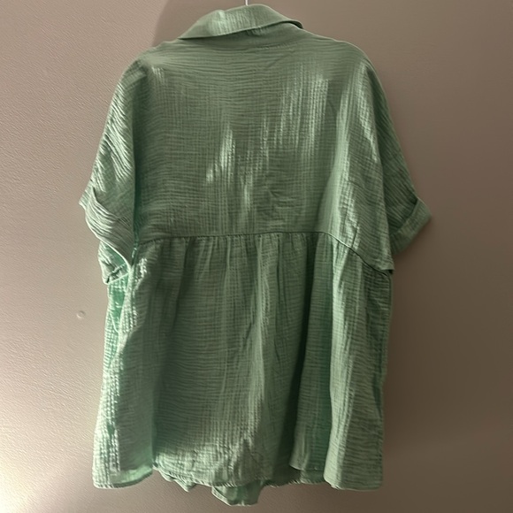 Andree by Unit, Dolman Sleeve Babydoll Too in Mint Green, Sz 1X - Picture 4 of 6